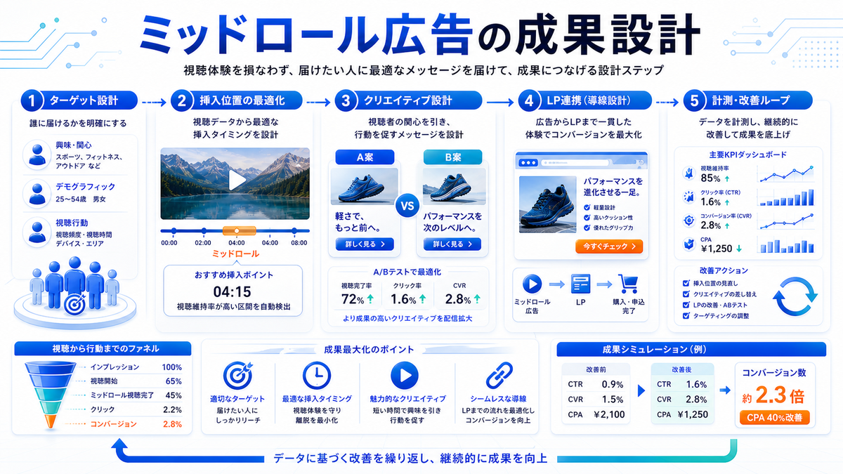 ミッドロール広告 成果設計 基礎 実務 判断 image2.0図解