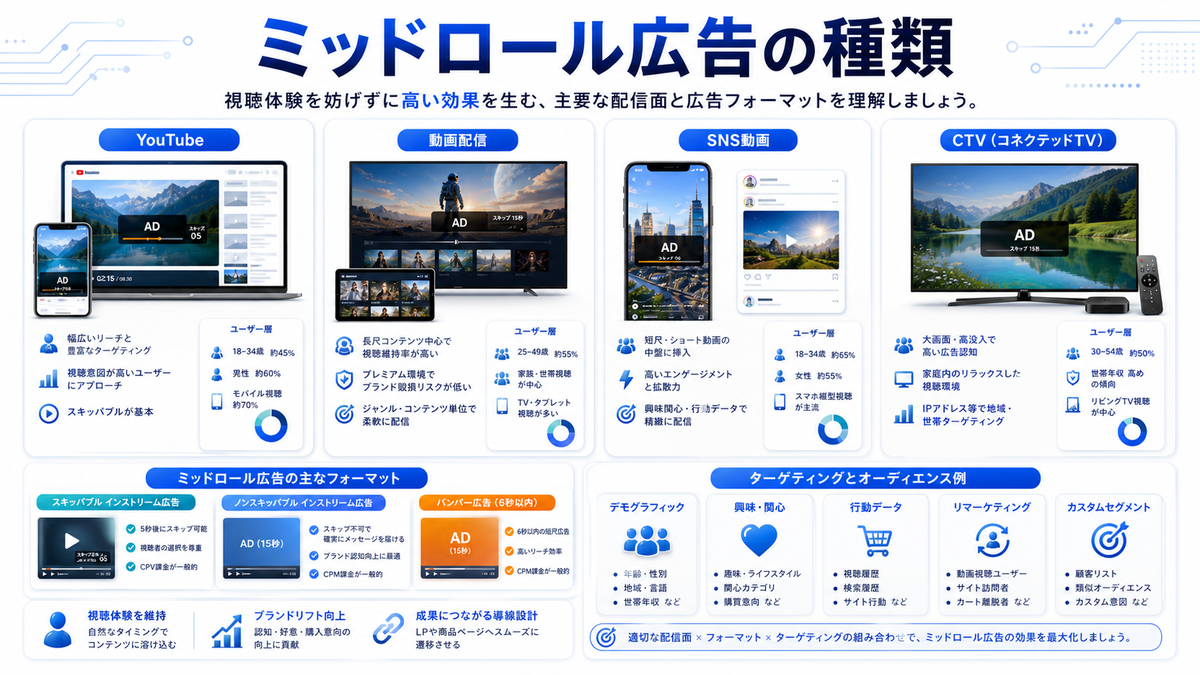 ミッドロール広告 種類 基礎 実務 判断 image2.0図解