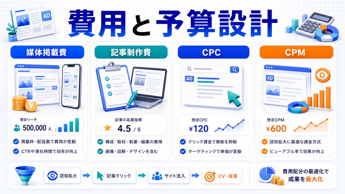 ネイティブアドの費用と予算設計を解説するimage2.0図解