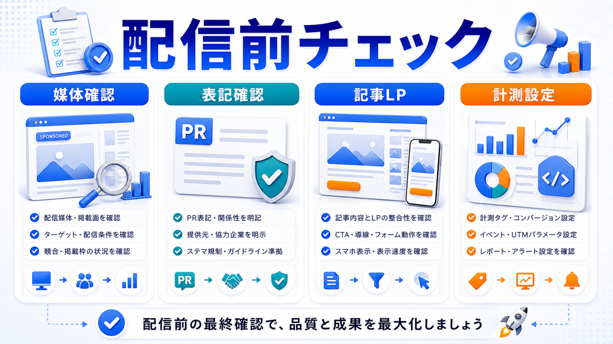 ネイティブアドの配信前チェックリストを解説するimage2.0図解