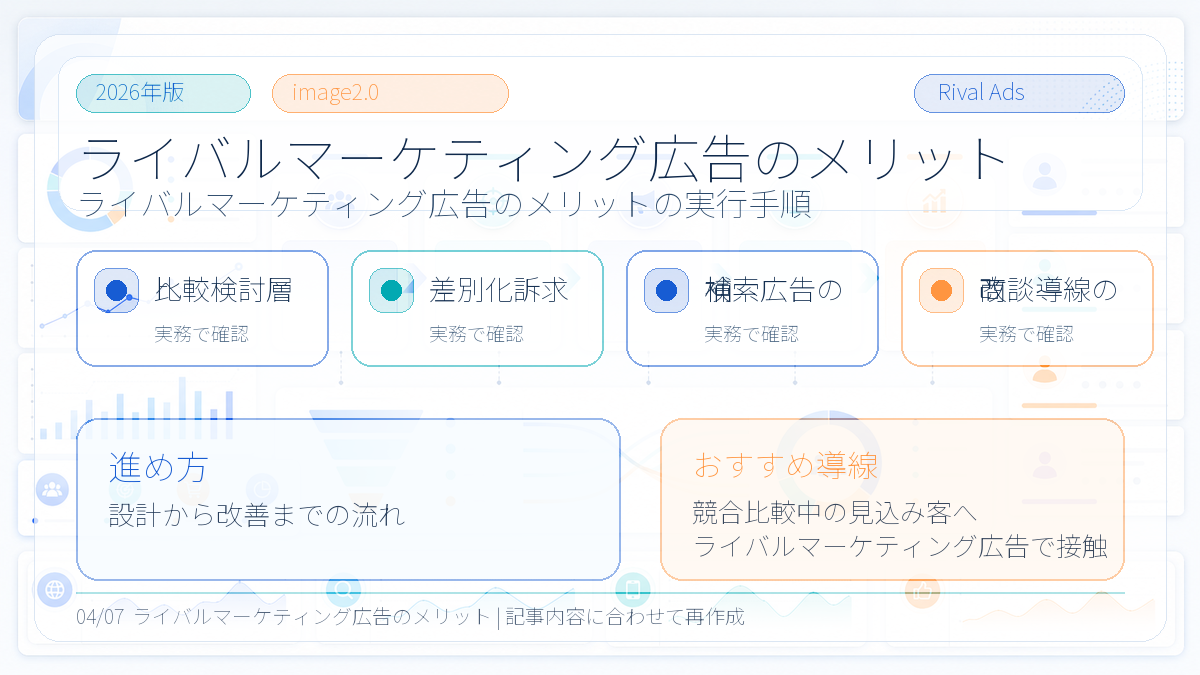 ライバルマーケティング広告のメリットの進め方