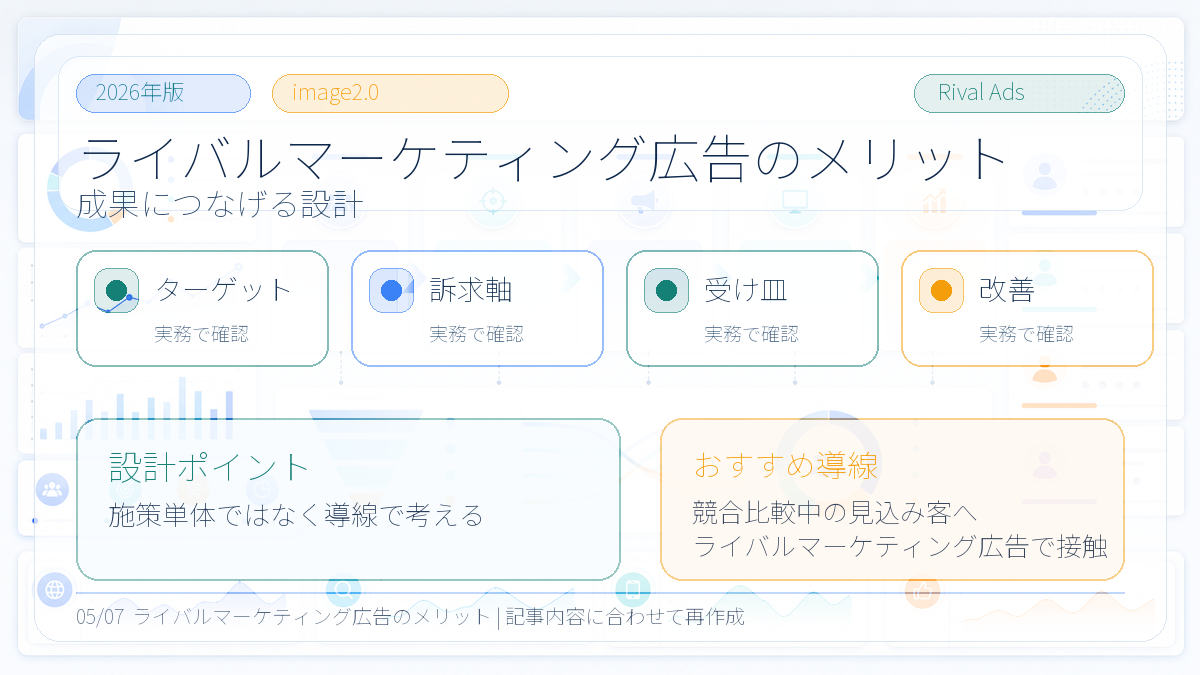 ライバルマーケティング広告の成果につなげる設計ポイント