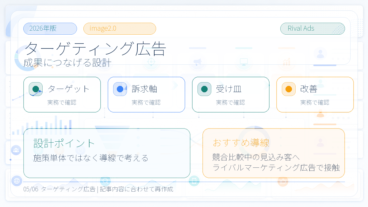 ターゲティング広告とは？種類・設定方法とライバルマーケティング広告の活用法 本文画像 04 Image 2.0図解