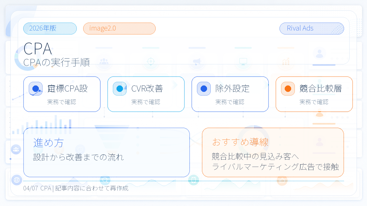 CPAとは？広告運用での目標設定・改善方法とライバルマーケティング広告 本文画像 03 Image 2.0図解