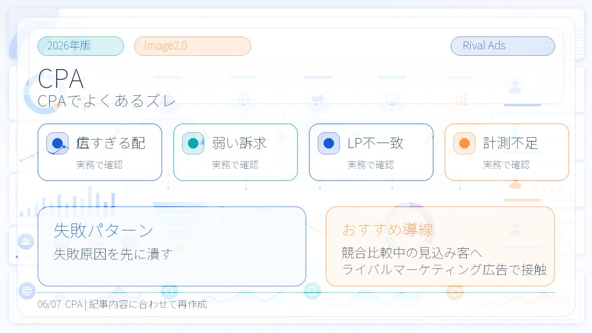 CPAとは？広告運用での目標設定・改善方法とライバルマーケティング広告 本文画像 05 Image 2.0図解