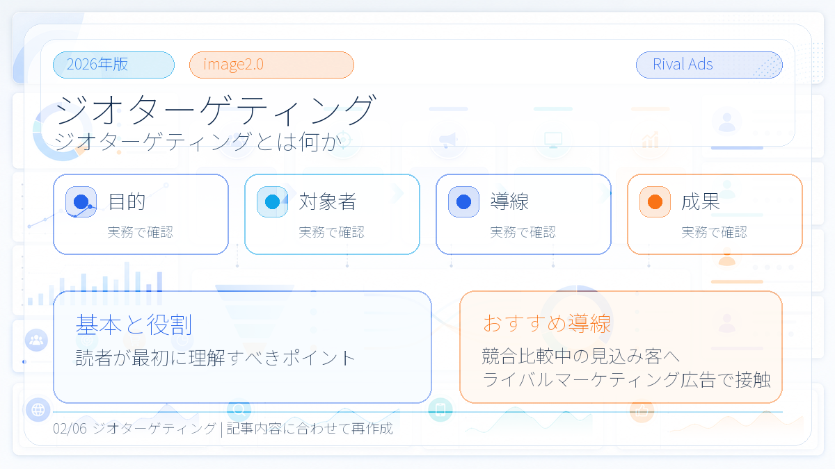 ジオターゲティングとは?位置情報広告の使い方とライバルマーケティング広告の活用法 本文画像 01 Image 2.0図解