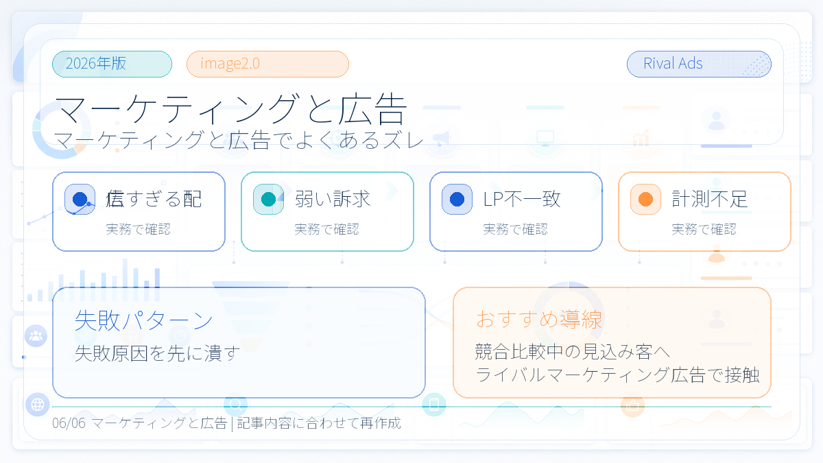マーケティングと広告の違いとは？役割・使い分けとライバルマーケティング広告 本文画像 05 Image 2.0図解