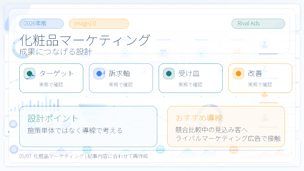 化粧品マーケティングとは？集客・広告戦略とライバルマーケティング広告 本文画像 04 Image 2.0図解
