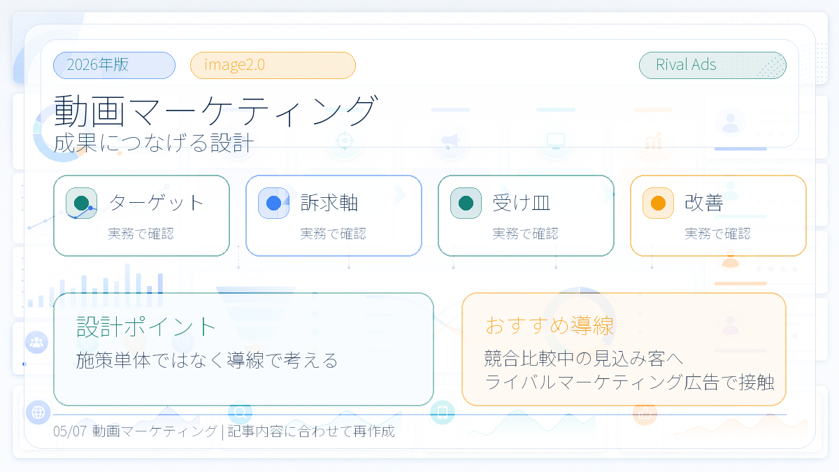 動画マーケティングとは?目的別手法・効果測定とライバルマーケティング広告 本文画像 04 Image 2.0図解
