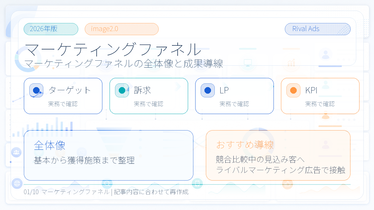 マーケティングファネル全体像と成果導線 Image 2.0図解