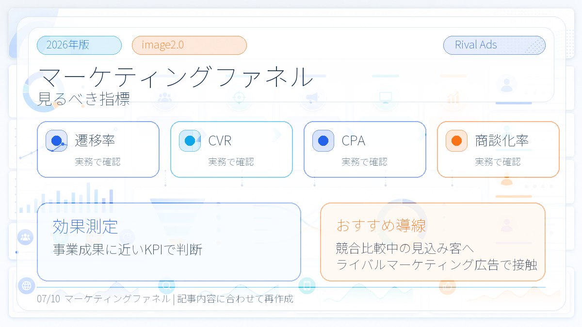 マーケティングファネルの効果測定で見るべき指標 Image 2.0図解