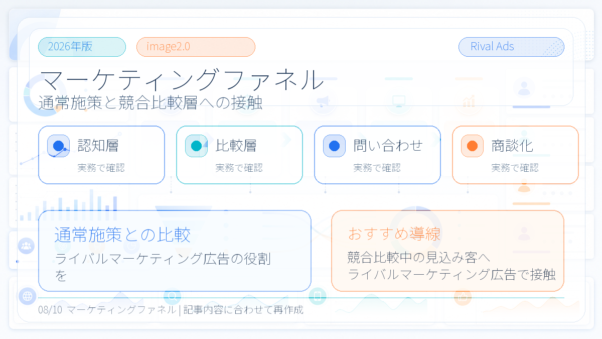 通常施策とライバルマーケティング広告の違い Image 2.0図解
