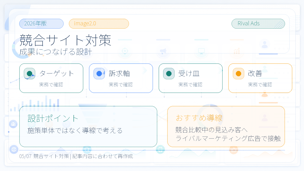 競合サイト対策とは?比較検討層に選ばれる方法とライバルマーケティング広告 本文画像 04 Image 2.0図解