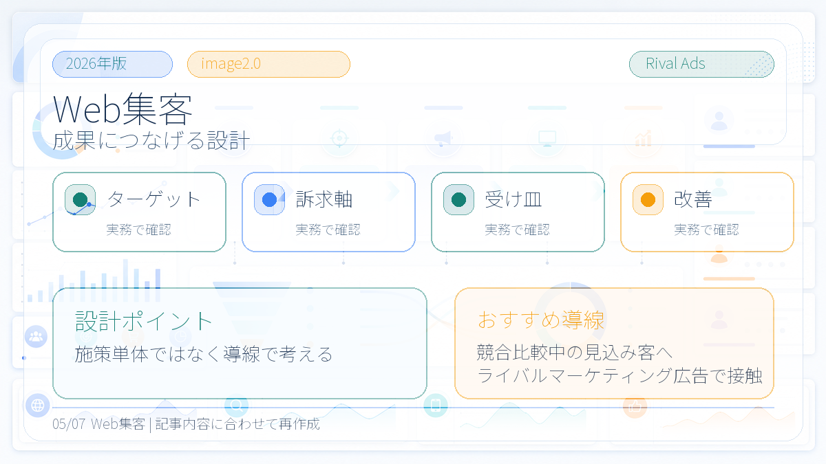 Web集客とは?成果を増やす設計手順とライバルマーケティング広告の活用法 本文画像 04 Image 2.0図解