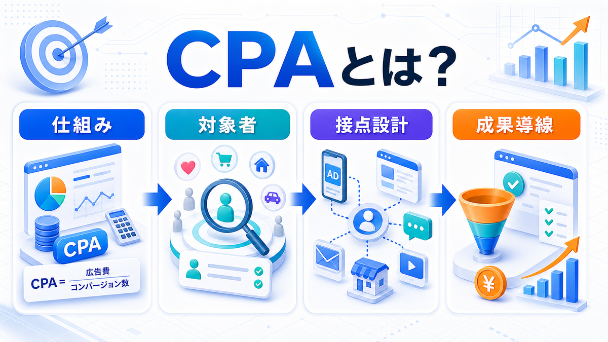 CPAとは？広告運用での目標設定・改善方法とライバルマーケティング広告 CPAとは？ Image 2.0図解