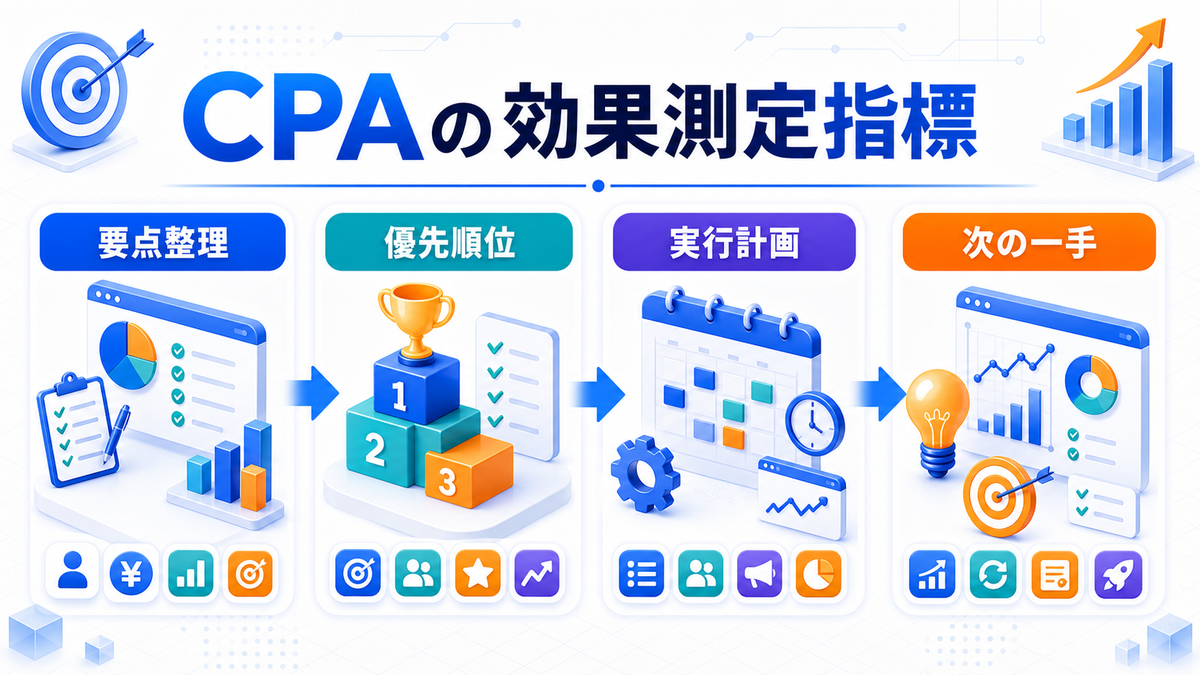CPAとは？広告運用での目標設定・改善方法とライバルマーケティング広告 CPAの効果測定で見るべき指標 Image 2.0図解