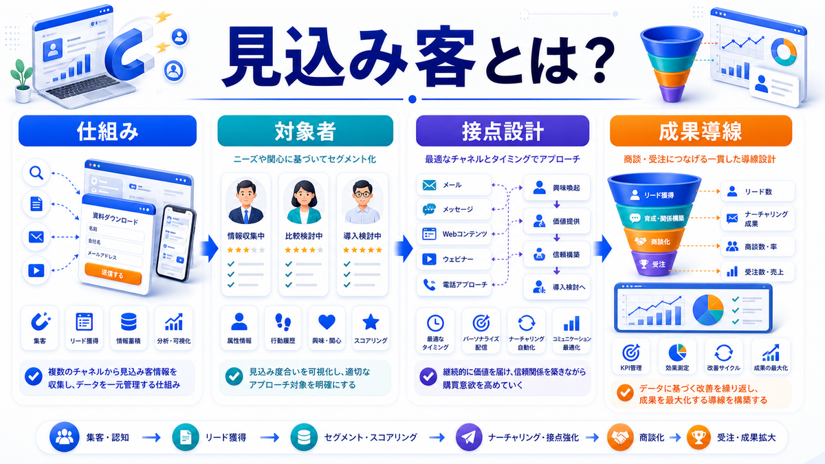 見込み客とは?潜在顧客との違い・獲得方法とライバルマーケティング広告 見込み客とは? Image 2.0図解