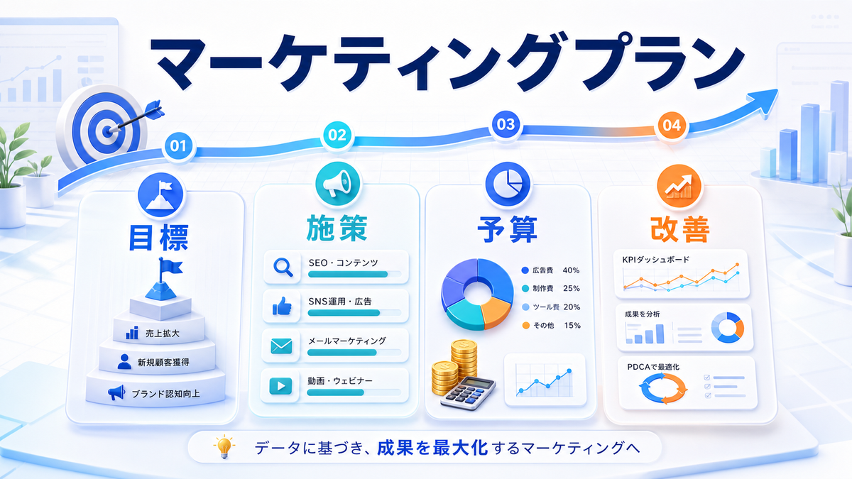 マーケティングプランとは？作り方・実行手順とライバルマーケティング広告 アイキャッチ Image 2.0図解