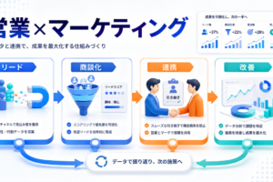 営業とマーケティングの違いとは？連携方法とライバルマーケティング広告 アイキャッチ Image 2.0図解