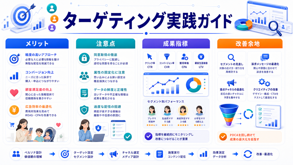 【2026年最新】子育てママ層へのアプローチ完全攻略｜デジタル行動の変化とSNS別ターゲティング戦略 2026年・プラットフォーム別ターゲティング実践ガイド Image 2.0図解