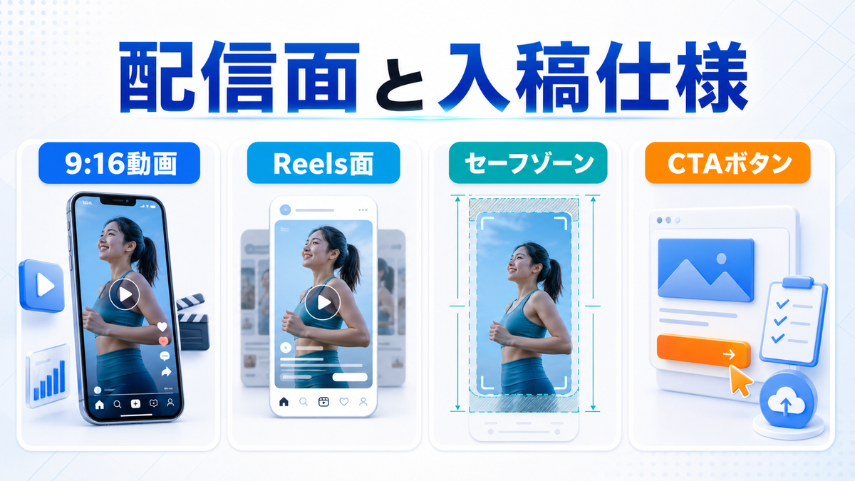 リール広告の配信面と入稿仕様のimage2.0図解