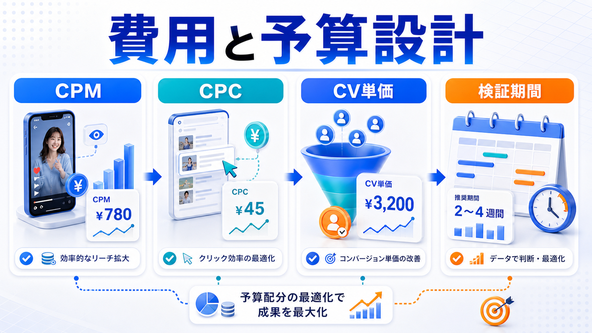 リール広告の費用と予算設計を解説するimage2.0図解