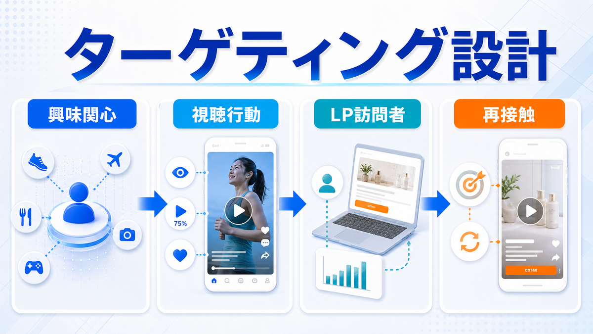 リール広告のターゲティングと再接触設計のimage2.0図解