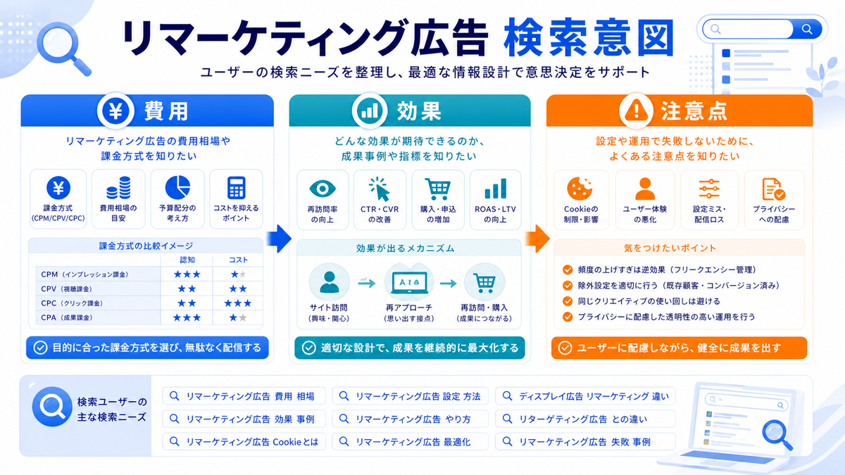 リマーケティング広告で読者が本当に知りたいことを解説するimage2.0インフォグラフィック