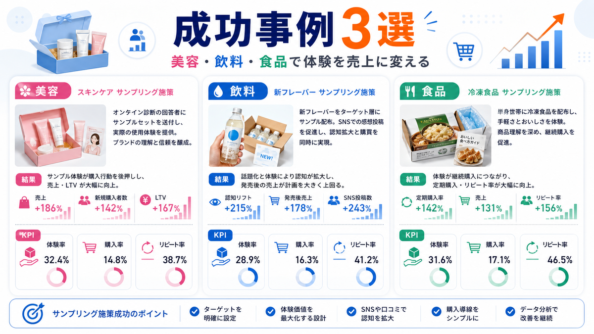 サンプリング施策の成功事例3選 美容 飲料 食品