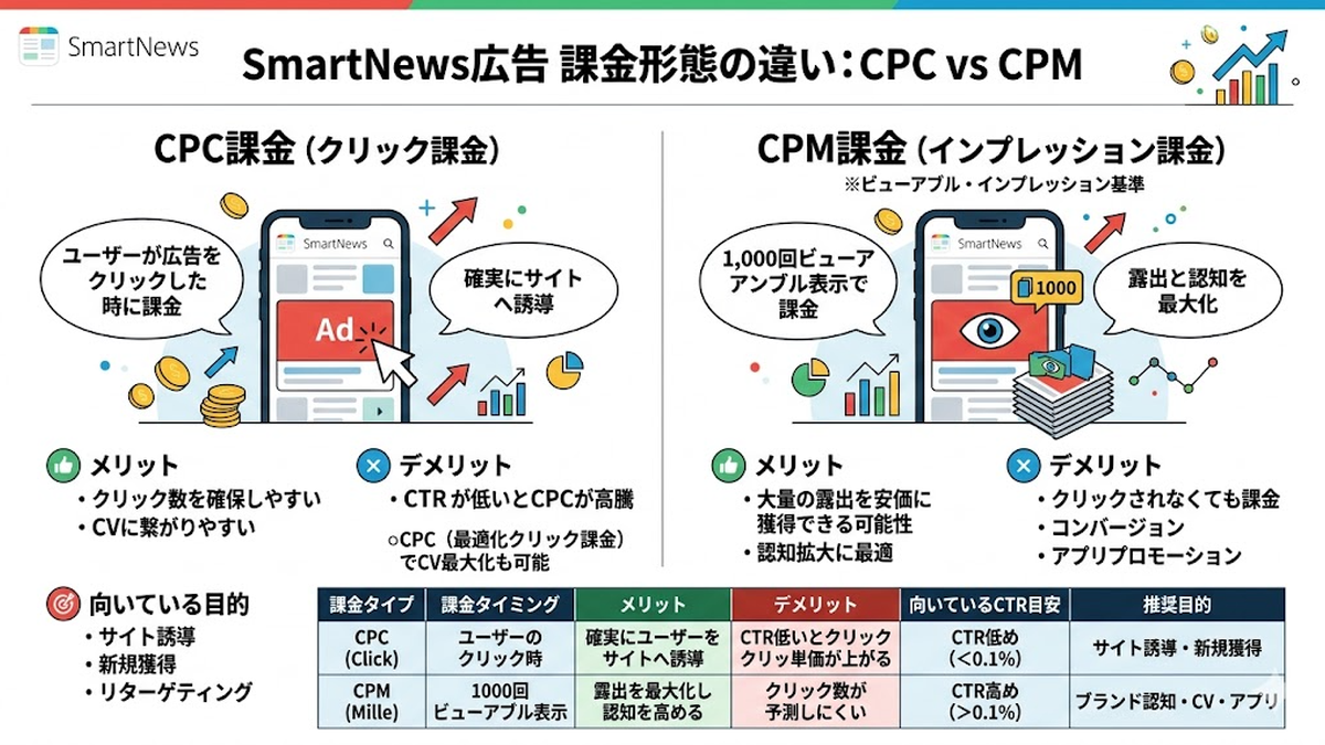 SmartNews運用型広告のCPCとCPM課金体系 Image 2.0図解