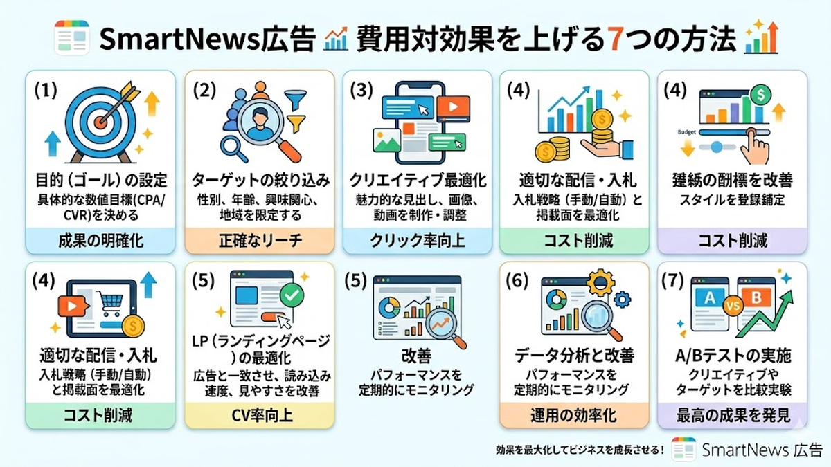 SmartNews広告の費用対効果を上げる7つの方法 Image 2.0図解