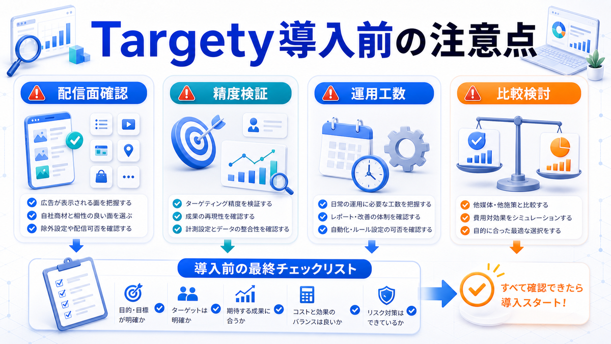 Targety導入前に確認すべき注意点を整理したImage 2.0図解