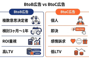 BtoB広告 手法11選|Web・オフライン完全ガイド|CPL相場・予算別配分・MA連携まで徹底解説 ファーストビュー図解