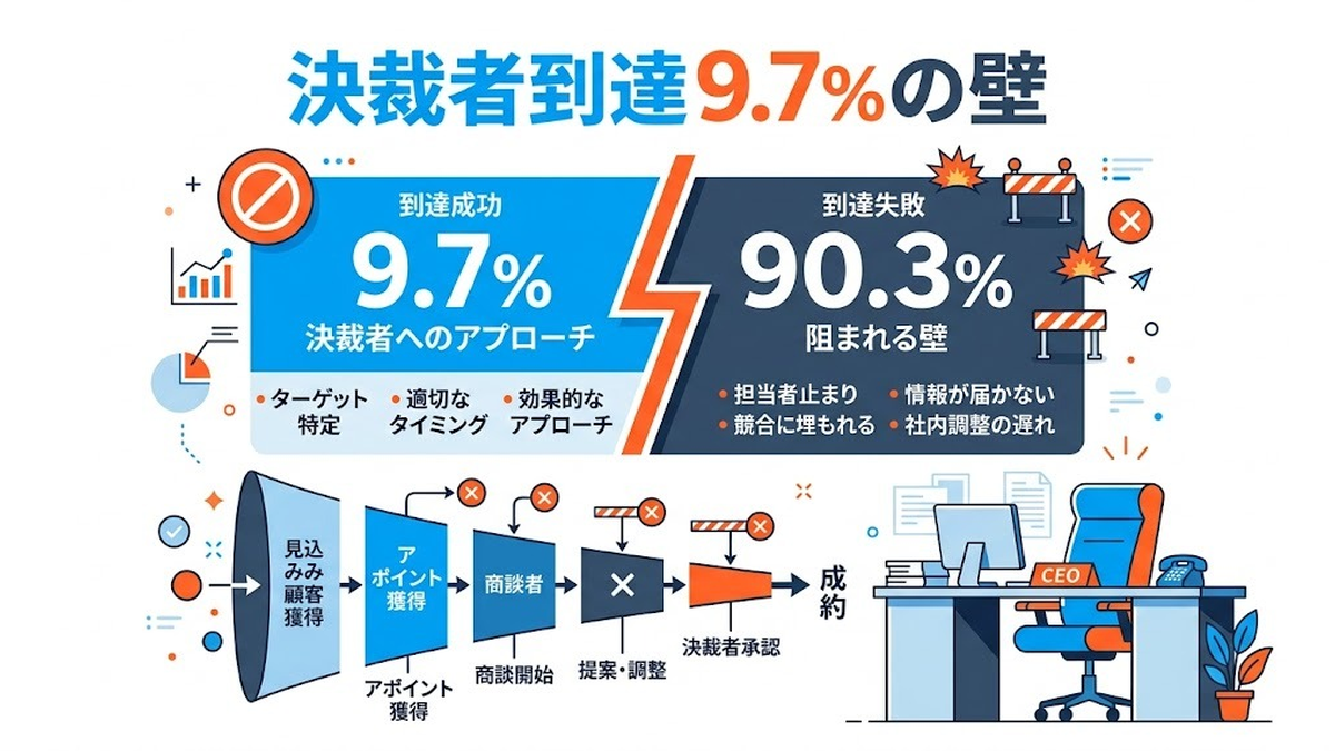 決裁者到達9.7パーセントの壁 BtoBマーケティングの課題