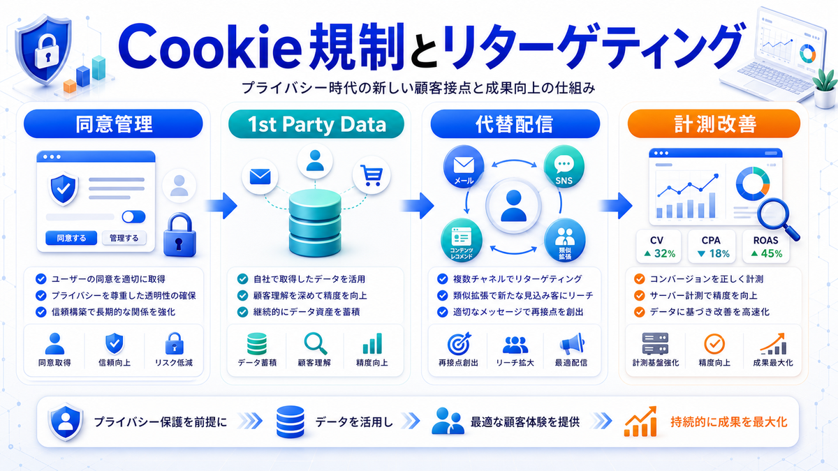 Cookie規制とリターゲティングの今後を整理したImage 2.0図解