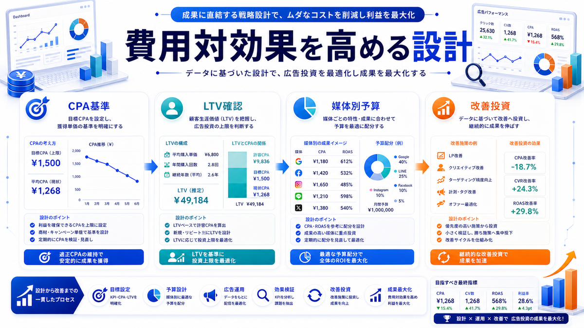Web広告の費用対効果を高める設計 Image 2.0図解