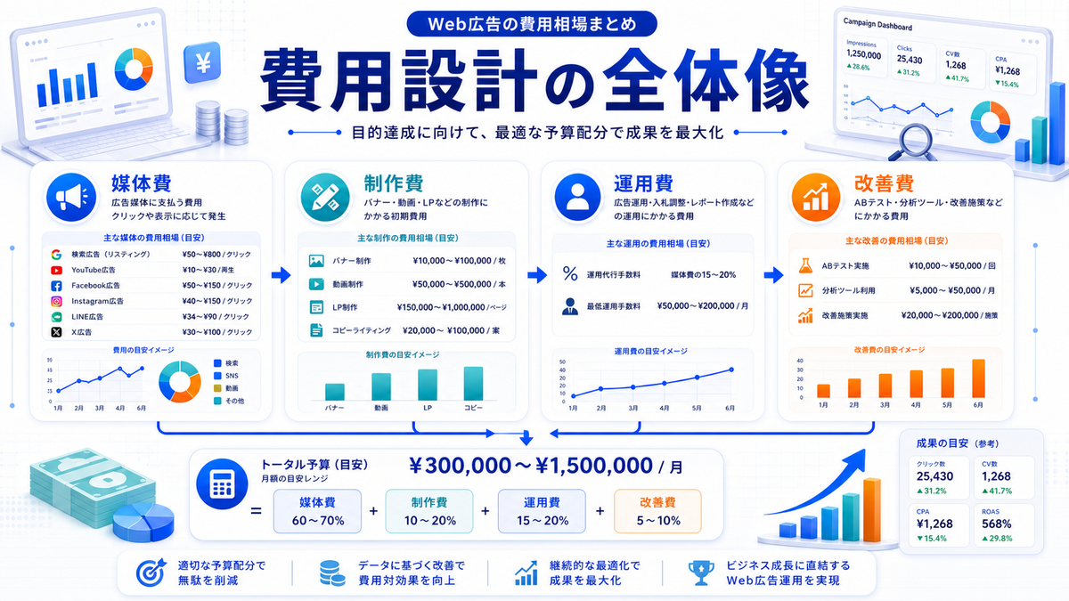 Web広告の費用設計の全体像 Image 2.0図解