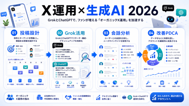 X運用と生成AI活用2026 Image 2.0図解