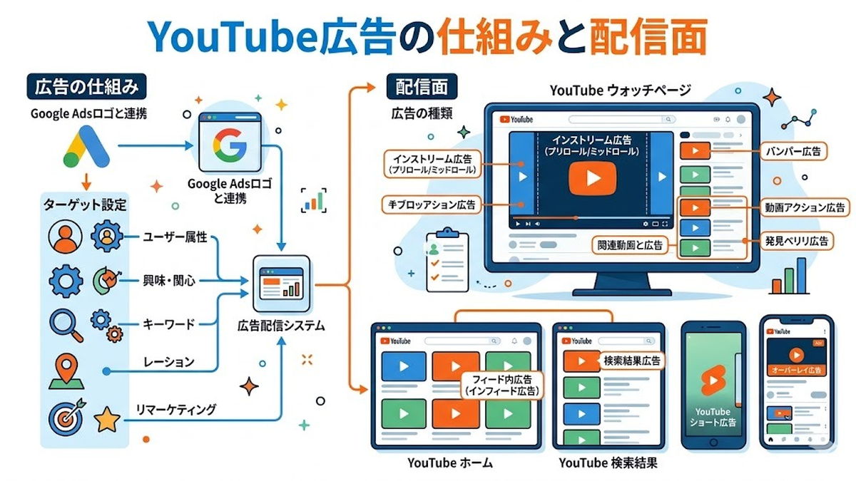 YouTube広告の仕組みと配信面