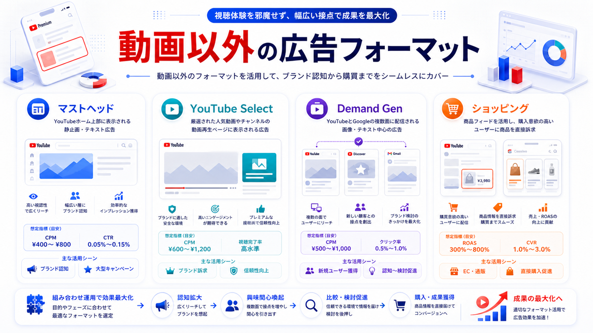 動画以外のYouTube広告フォーマット Image 2.0図解