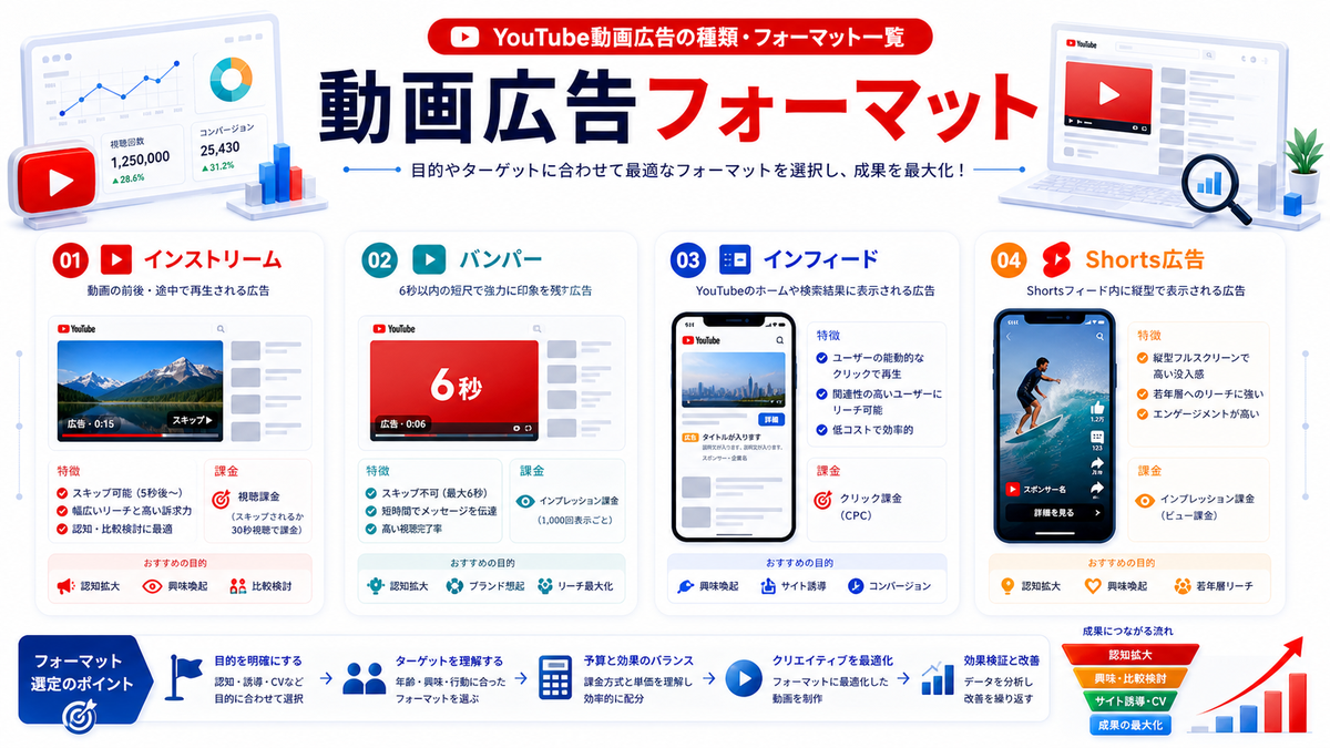 YouTube動画広告の種類・フォーマット一覧 Image 2.0図解