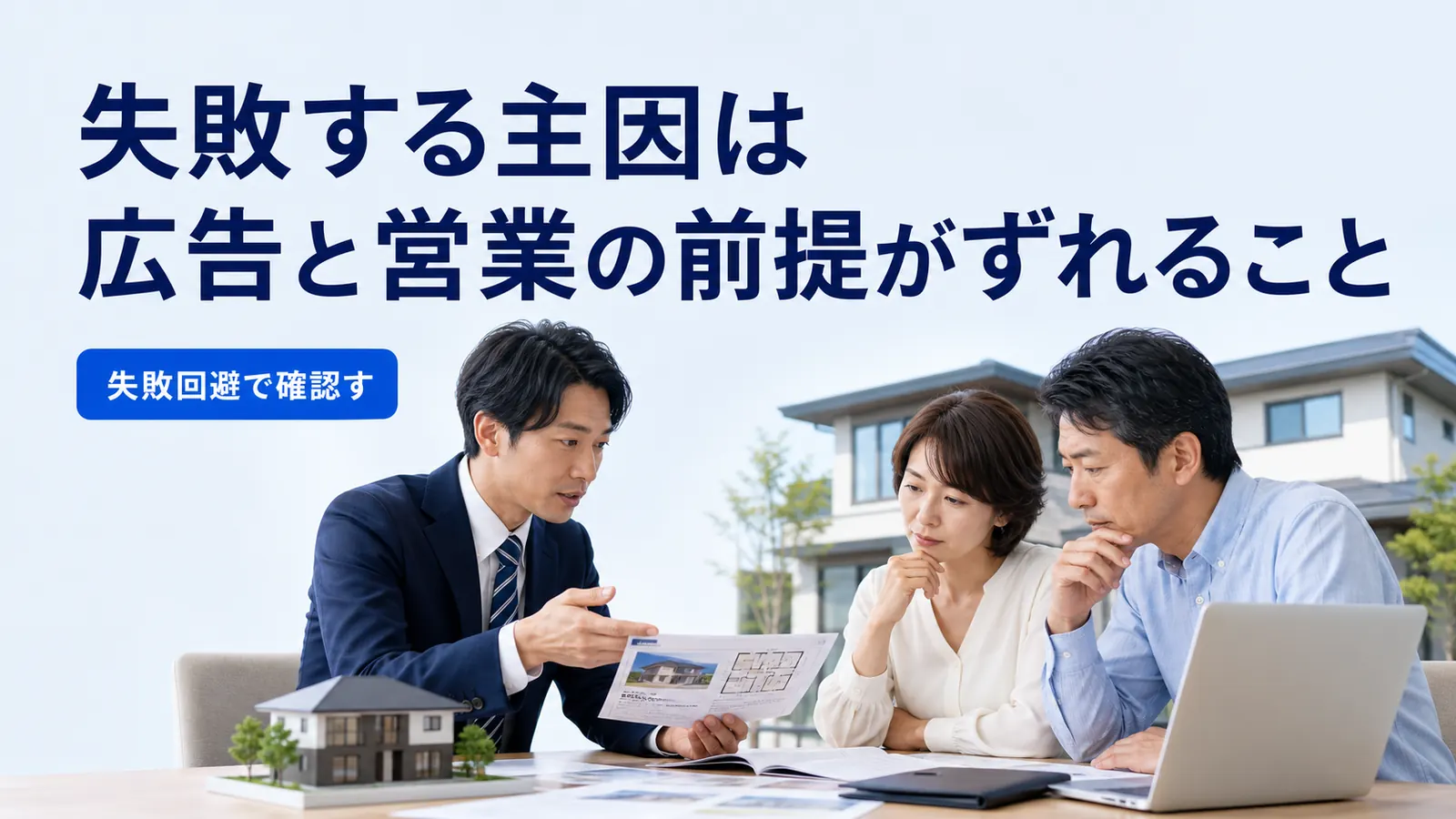 失敗する主因は広告と営業の前提がずれること