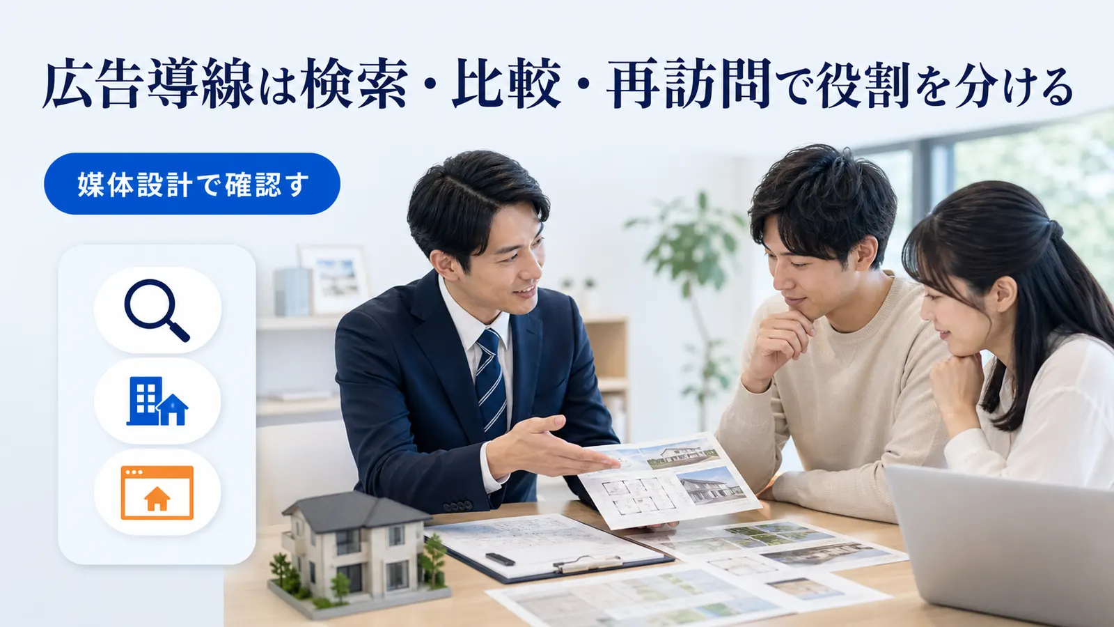 広告導線は検索・比較・再訪問で役割を分ける