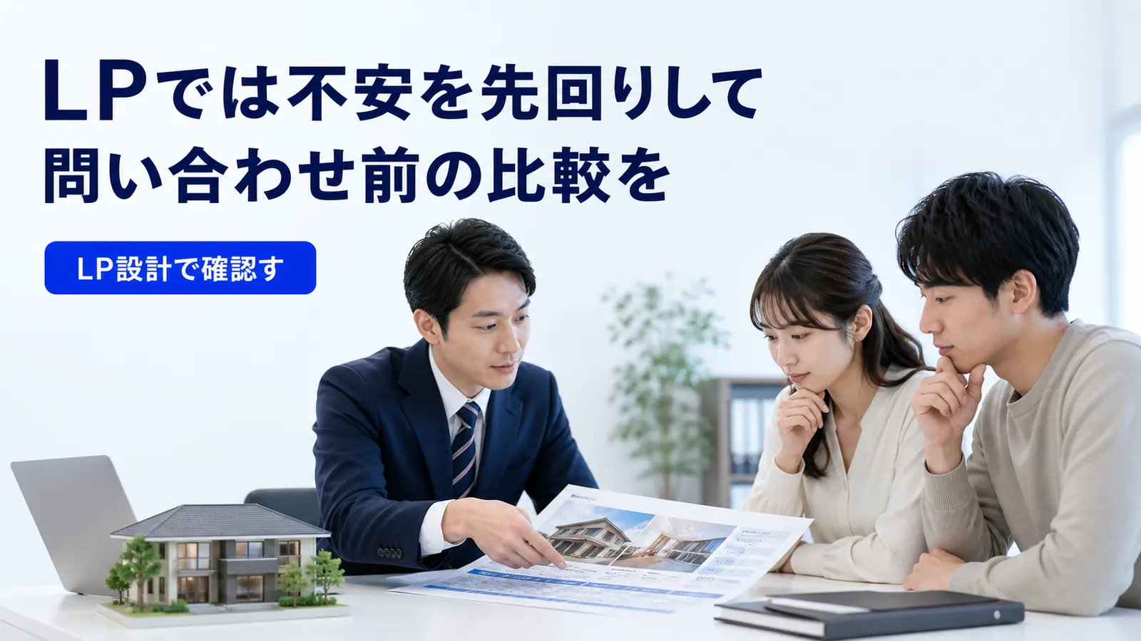LPでは不安を先回りして問い合わせ前の比較を