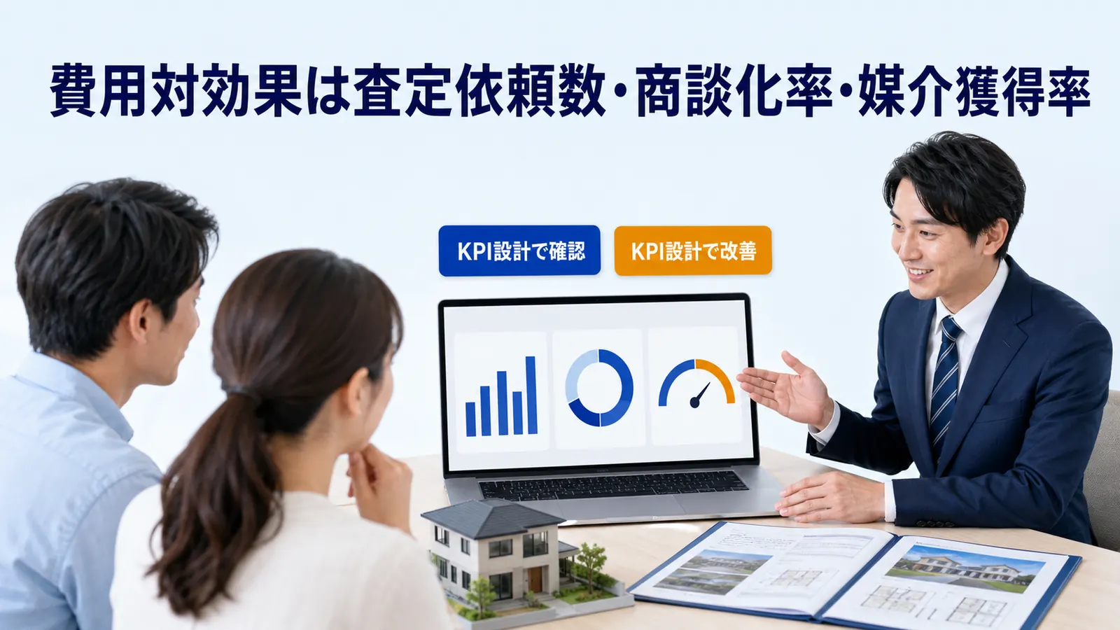 費用対効果は査定依頼数・商談化率・媒介獲得率