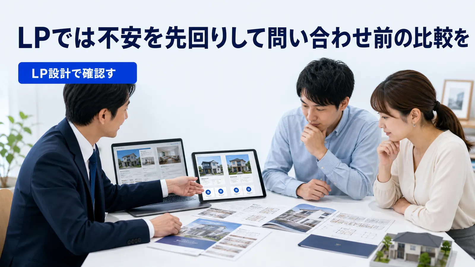 LPでは不安を先回りして問い合わせ前の比較を