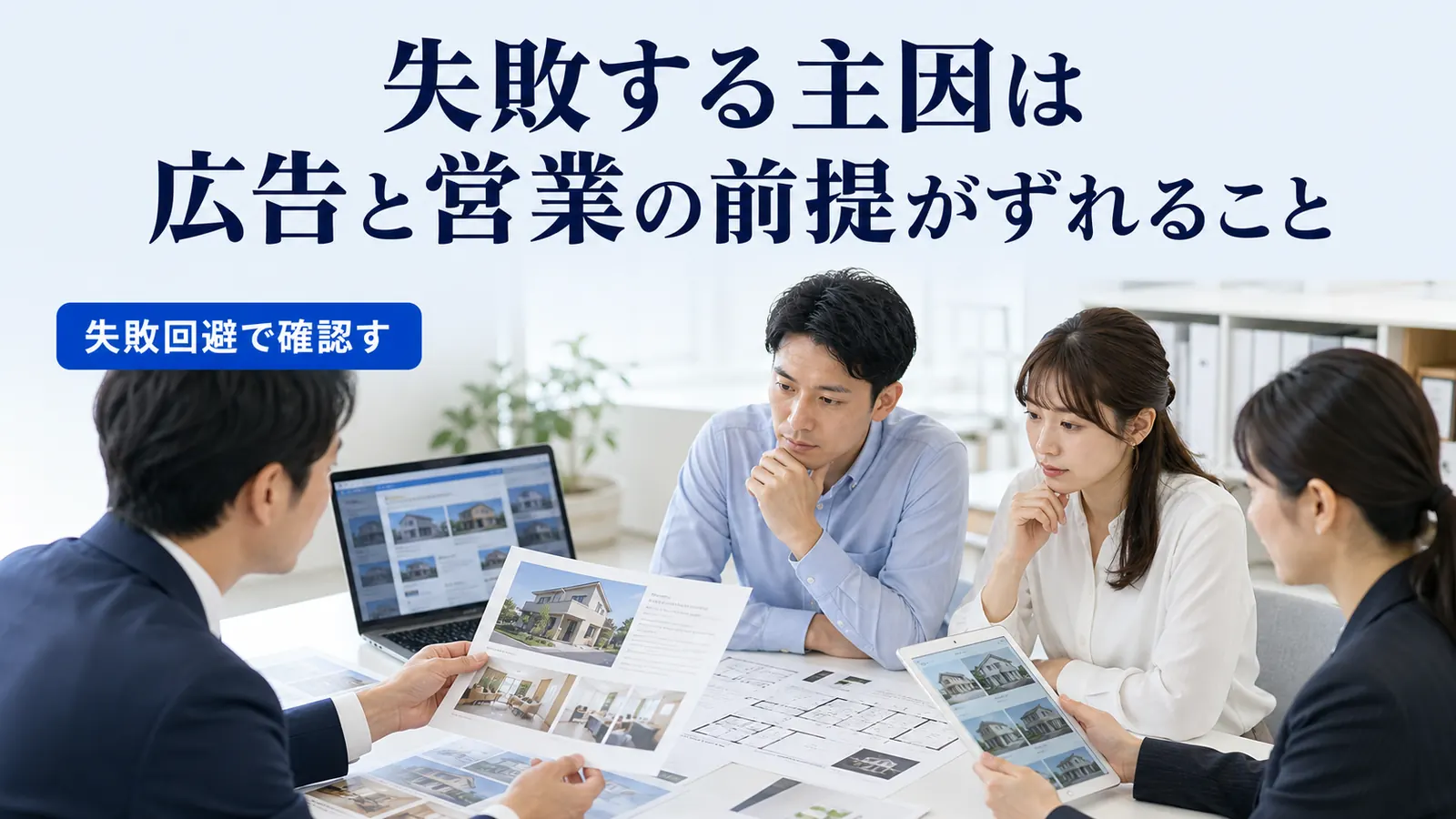 失敗する主因は広告と営業の前提がずれること