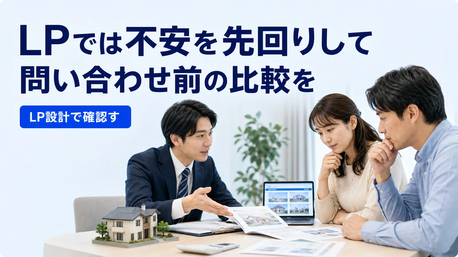 LPでは不安を先回りして問い合わせ前の比較を