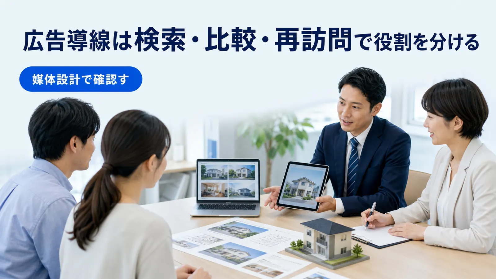 広告導線は検索・比較・再訪問で役割を分ける