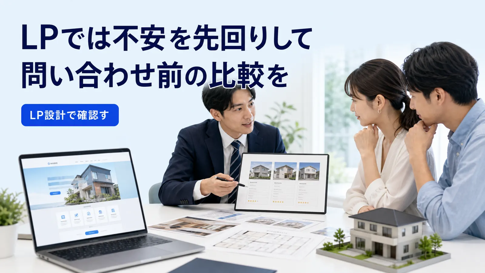 LPでは不安を先回りして問い合わせ前の比較を